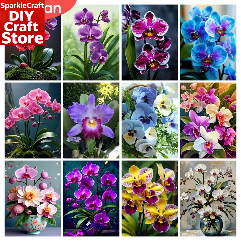 unframe  5D Diamond Mosaic Orc - Orchid Phalaenopsis incelemesi ve fiyatı
