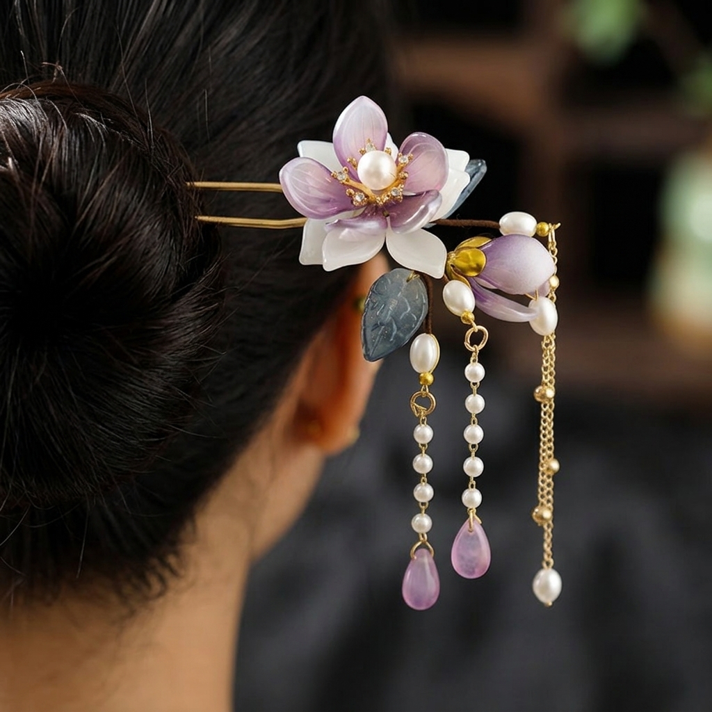 Alloy U Shaped Hair Pin With O - Orchid Phalaenopsis incelemesi ve fiyatı