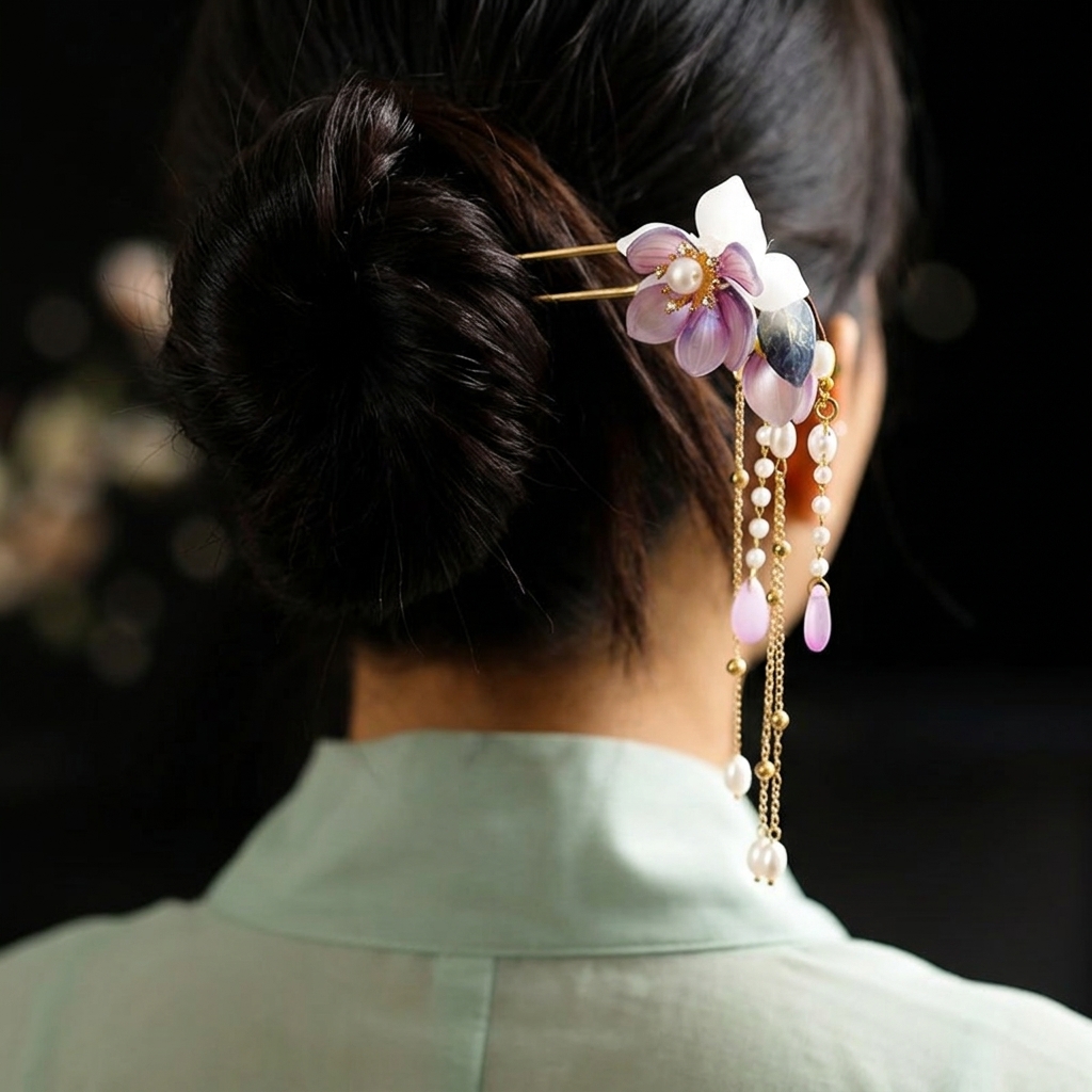 Alloy U Shaped Hair Pin With O - Orchid Phalaenopsis incelemesi ve fiyatı