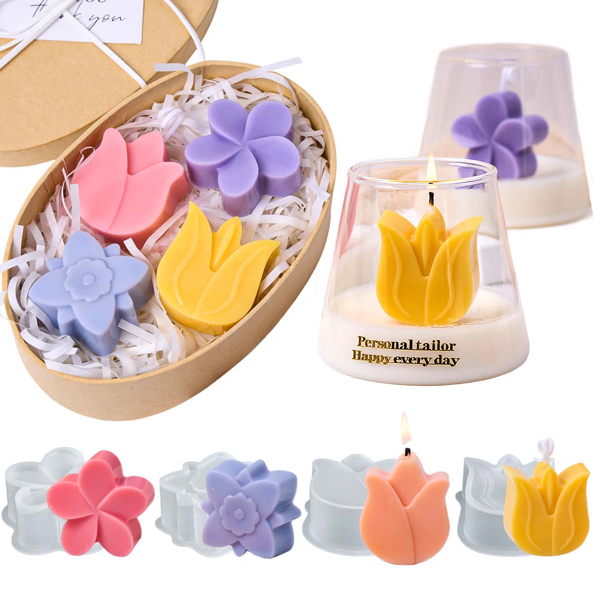 Flower Shape Silicone Candle M - Orchid Phalaenopsis incelemesi ve fiyatı