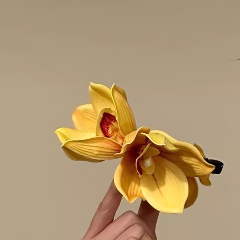 Large Orchid Flower Hair Claw  - Orchid Phalaenopsis incelemesi ve fiyatı